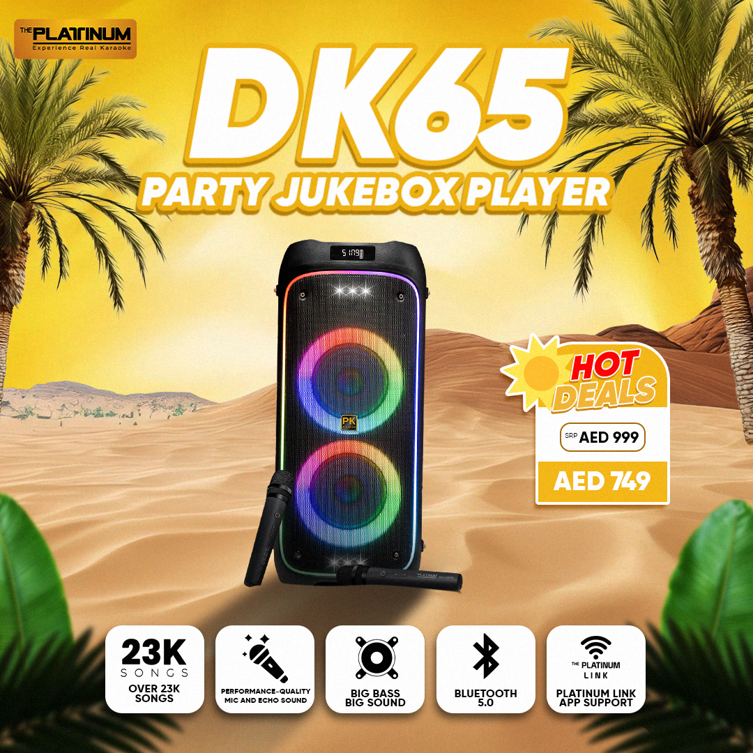 DK65 Duo Karaoke Speaker with UHF Wireless Microphones and 6.5" Woofer
