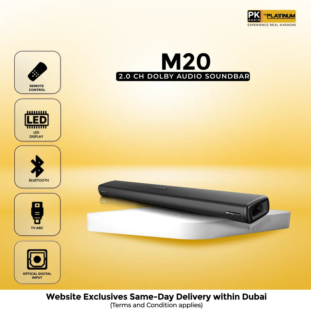 M20 2.0 Channel Dolby Audio Soundbar
