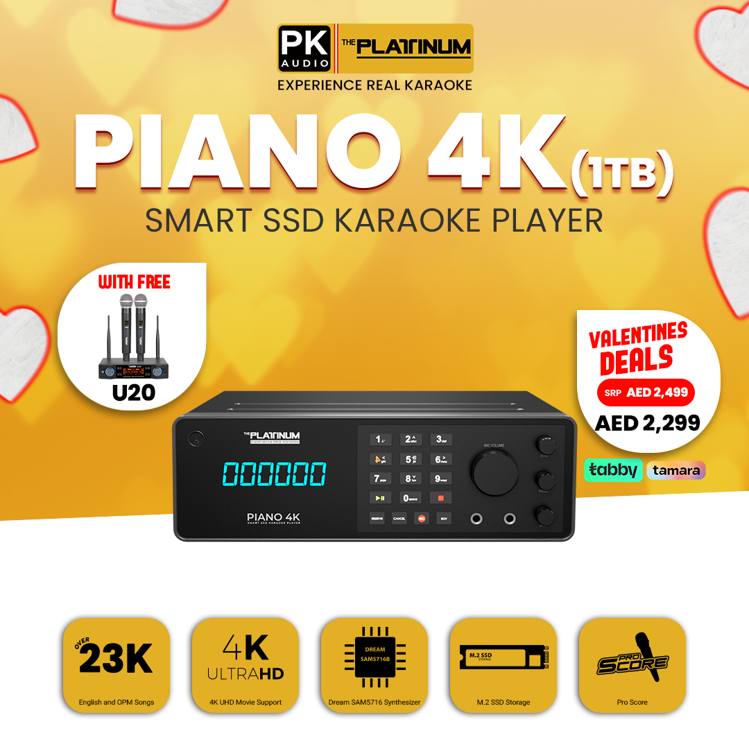 PIANO 4K 1TB SMART SSD KARAOKE PLAYER  WITH FREE U20